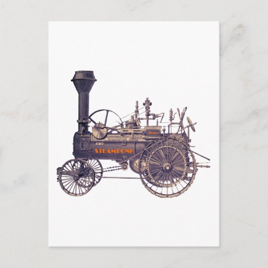 Carte Postale Moteur à vapeur Steampunk Rebel (Devant)