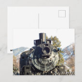 Carte Postale Moteur de train (Devant / Derrière)