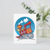 Carte Postale Moteur de train de dessin (Debout devant)