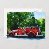 Carte Postale Moteur d'incendie (Devant / Derrière)