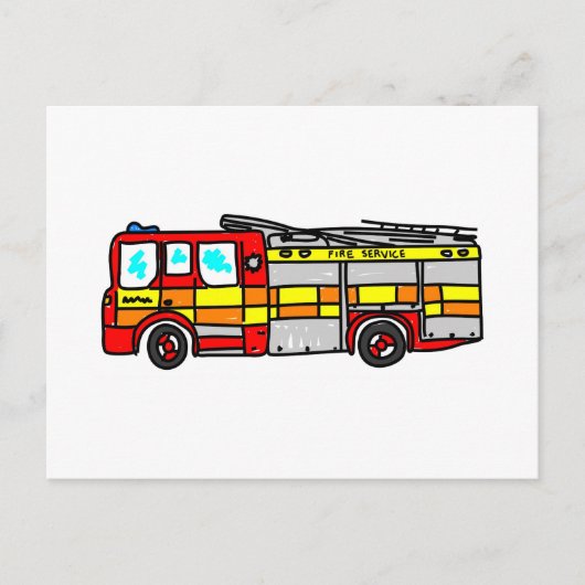 Carte Postale Moteur d'incendie (Devant)