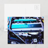 Carte Postale Moteur Jaguar (Devant / Derrière)