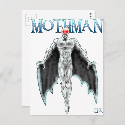 Carte Postale Mothman (Devant / Derrière)