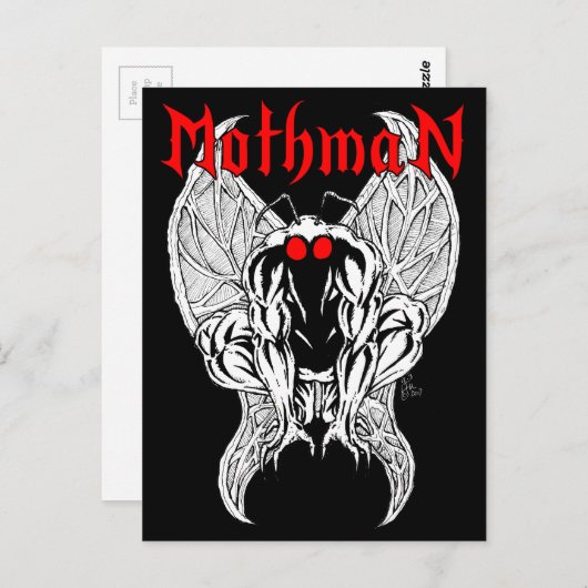 Carte Postale Mothman (Devant / Derrière)