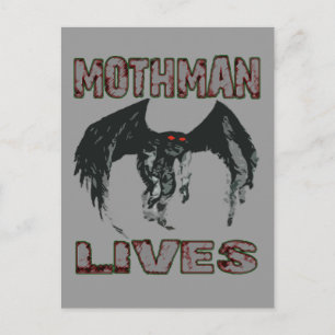 CARTE POSTALE MOTHMAN LIVES POSTCARD