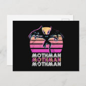 Carte Postale Mothman Retro 80s thème cadeau (Devant / Derrière)