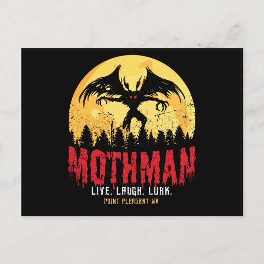 Carte Postale Mothman Vintage Cryptid Point Agréable cadeau (Devant)