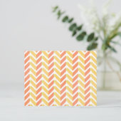 Carte Postale Motif 3D du chevron jaune et corail (Debout devant)