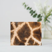 Carte Postale Motif à fourrure de girafe (Debout devant)