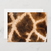 Carte Postale Motif à fourrure de girafe (Devant / Derrière)