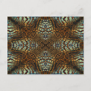 Carte Postale Motif à fourrure de tigre de Kaleidoscope