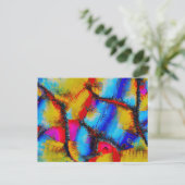 Carte Postale Motif Abstrait coloré (Debout devant)