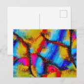 Carte Postale Motif Abstrait coloré (Devant / Derrière)
