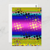 Carte Postale Motif Abstrait coloré (Devant / Derrière)