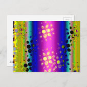 Carte Postale Motif Abstrait coloré (Devant / Derrière)