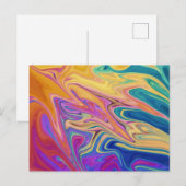 Carte Postale Motif abstrait coloré (Devant / Derrière)