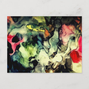 Carte Postale Motif Abstrait Cool de la palette Messy