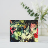 Carte Postale Motif Abstrait Cool de la palette Messy (Debout devant)