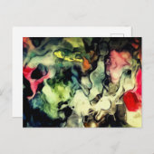 Carte Postale Motif Abstrait Cool de la palette Messy (Devant / Derrière)