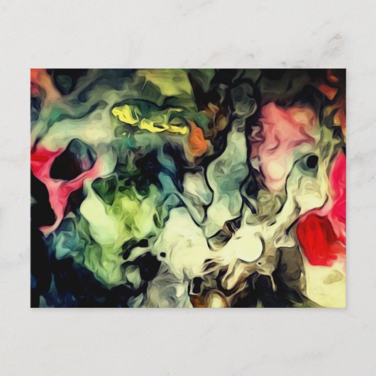 Carte Postale Motif Abstrait Cool de la palette Messy (Devant)
