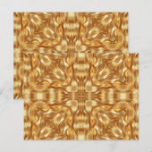 Carte Postale Motif abstrait doré charmant (Devant / Derrière)