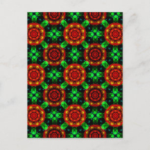 Carte Postale Motif Abstrait Floral Moderne Bohème Élégant #504