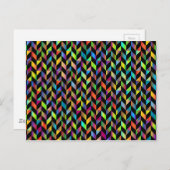 Carte Postale Motif abstrait géométrique coloré chromatique (Devant / Derrière)