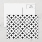 Carte Postale Motif Abstrait géométrique noir et blanc (Devant / Derrière)