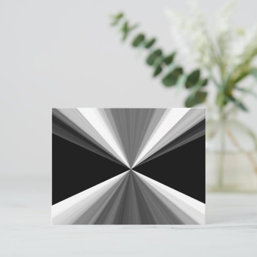 Carte Postale Motif abstrait noir blanc triangles (Debout devant)