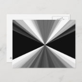 Carte Postale Motif abstrait noir blanc triangles (Devant / Derrière)
