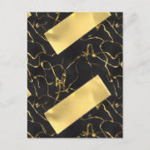 Carte Postale Motif Abstrait noir et or (Devant)