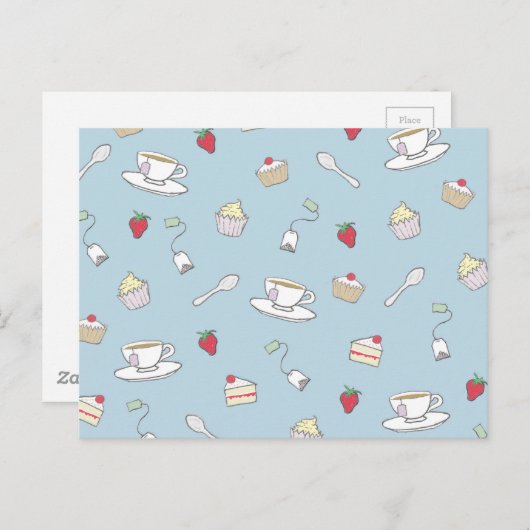 Carte Postale motif "Afternoon Tea" (Devant / Derrière)
