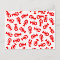 Motif animal de homard rouge mignon