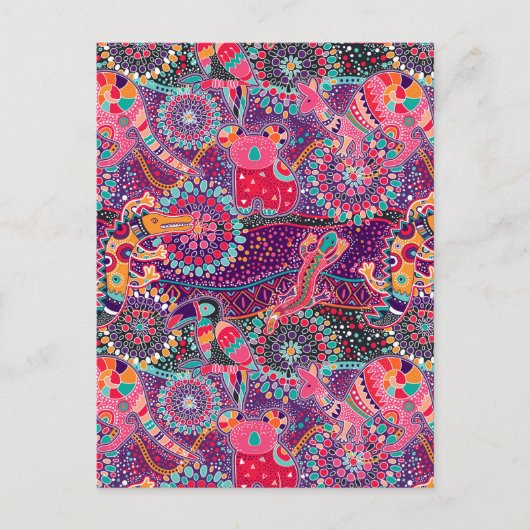 Carte Postale Motif animal de style ethnique 2 (Devant)