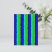 Carte Postale Motif arc-en-ciel bleu vert abstrait 3D (Debout devant)