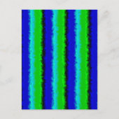 Carte Postale Motif arc-en-ciel bleu vert abstrait 3D (Devant)