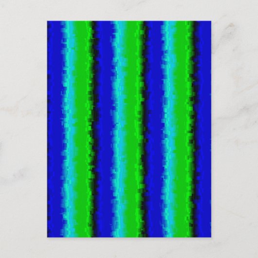 Carte Postale Motif arc-en-ciel bleu vert abstrait 3D (Devant)