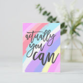 Carte Postale Motif Arc-En-Ciel En Fait Vous Pouvez Citer Positi (Debout devant)