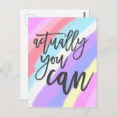 Carte Postale Motif Arc-En-Ciel En Fait Vous Pouvez Citer Positi (Devant / Derrière)