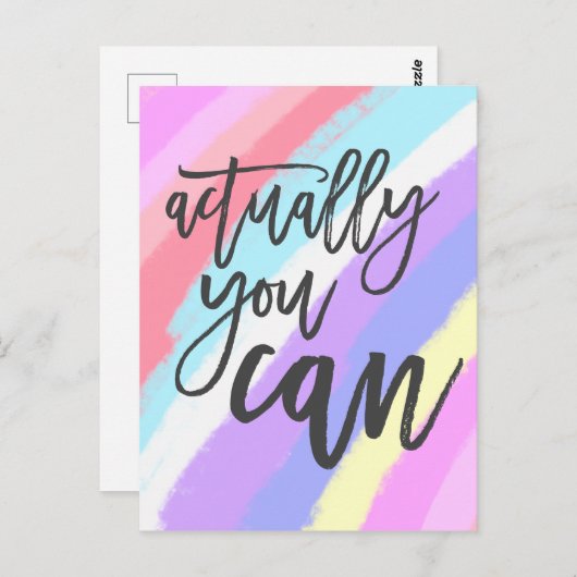 Carte Postale Motif Arc-En-Ciel En Fait Vous Pouvez Citer Positi (Devant / Derrière)