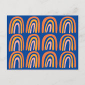 Carte Postale Motif arc-en-ciel rose orange bleu doux (Devant)