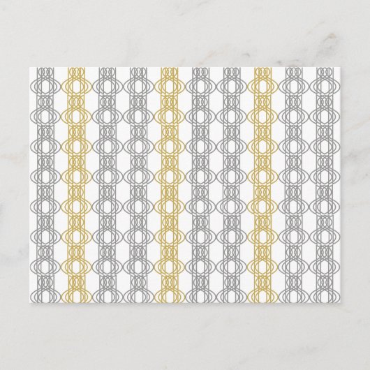 Carte Postale Motif argent et or (Devant)