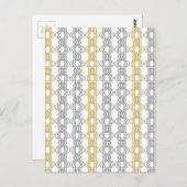 Carte Postale Motif argent et or (Devant / Derrière)