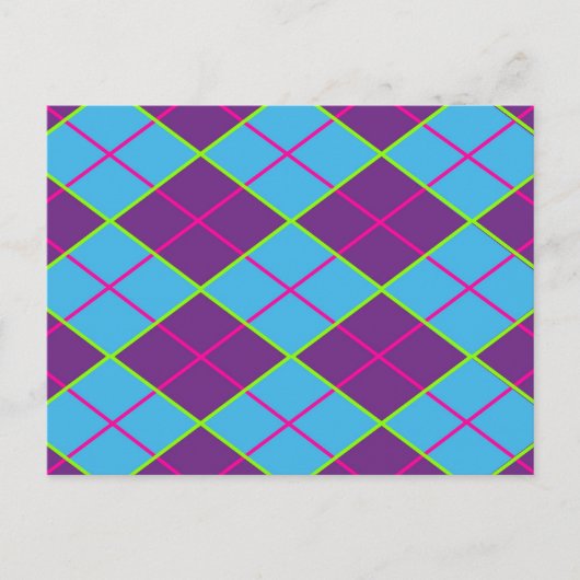 Carte Postale Motif Argyle Classique (Devant)