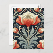 Carte Postale Motif Art Nouveau (Devant / Derrière)