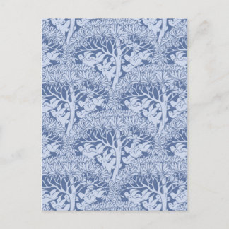 Carte postale Motif Art Nouveau Oiseaux et Arbres