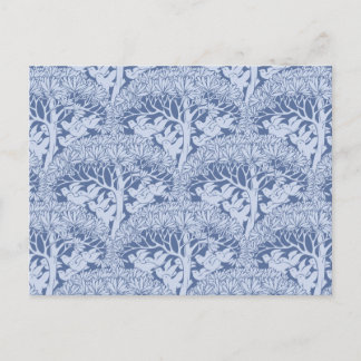 Carte postale Motif Art Nouveau Oiseaux et Arbres