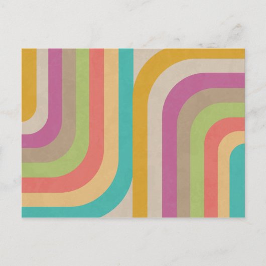 Carte Postale Motif Artistic Retro Rainbow Groove (Devant)
