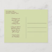 Carte Postale Motif artistique d'arbre résineux rustique simple  (Dos)