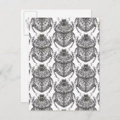 Carte Postale Motif Avec Doodle À Main (Devant / Derrière)